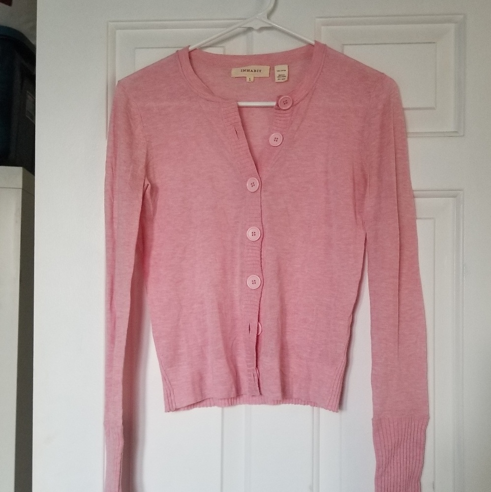 INHABIT cashmere sweater button down long sleeve